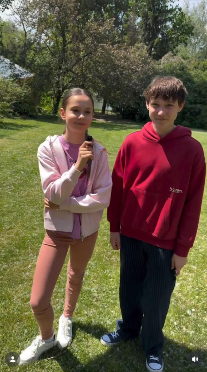 M jak miłość nowy sezon na planie. Franek (Jarosław Śmigielski), Hania (Wiktoria Basik)