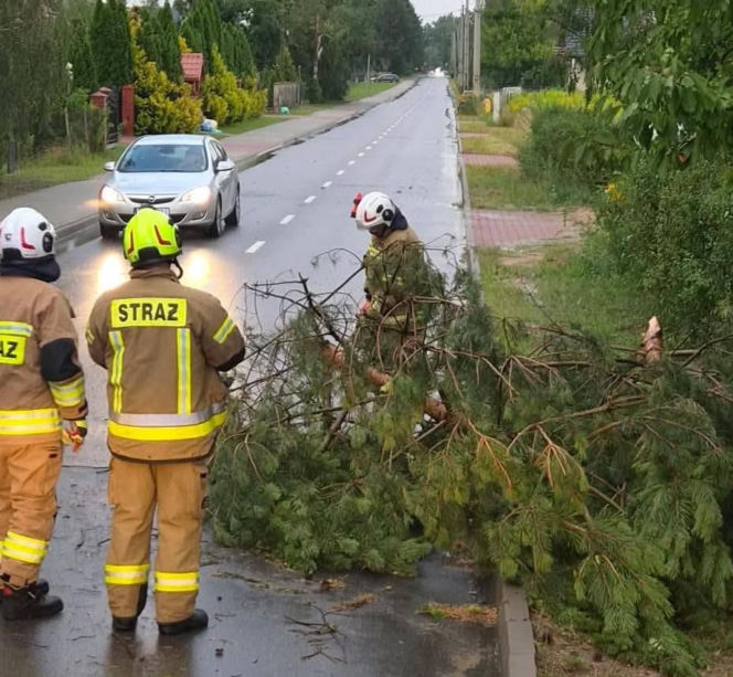 Skutki burz w Siedlcach i powiecie siedleckim