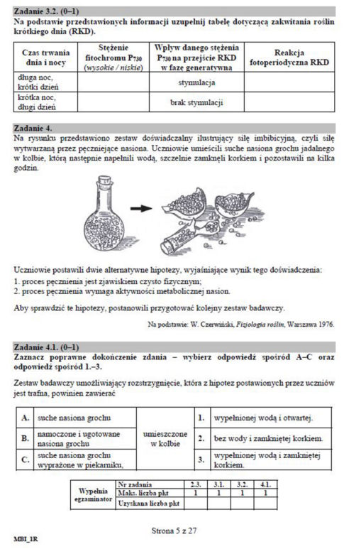 Matura 2019 biologia - poziom rozszerzony