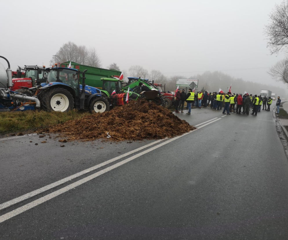 Strajk rolników na Warmii i Mazurach
