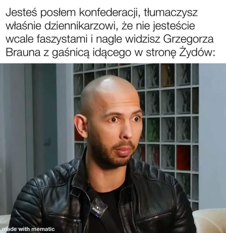 Najlepsze memy o Grzegorzu Braunie. Tak internet śmieje się z zachowania polityka