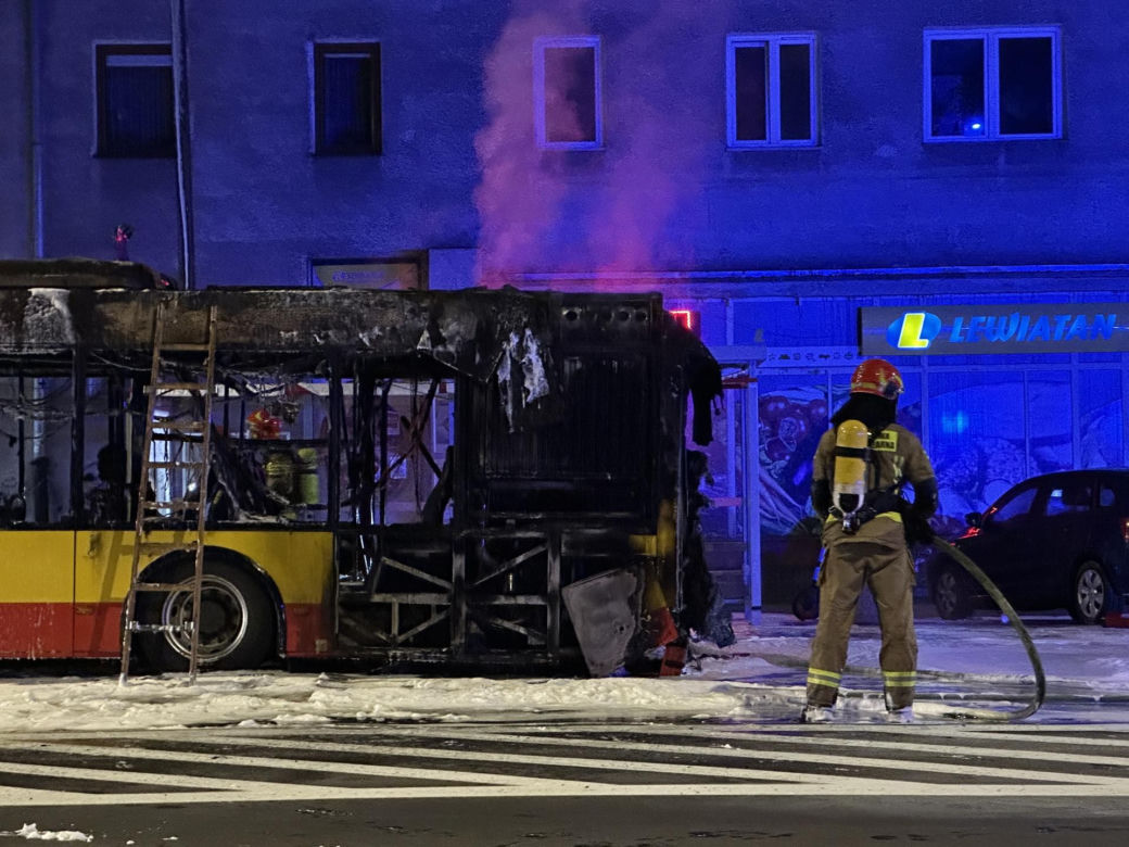 Pożar autobusu