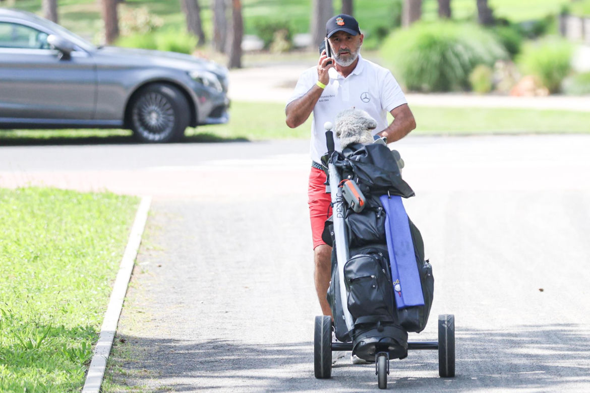 Michał Probierz na polu golfowym