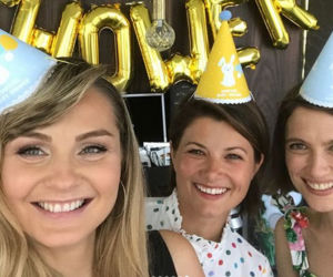 Małgorzata Socha, Agnieszka Sienkiewicz i Anna Cieślak na baby shower