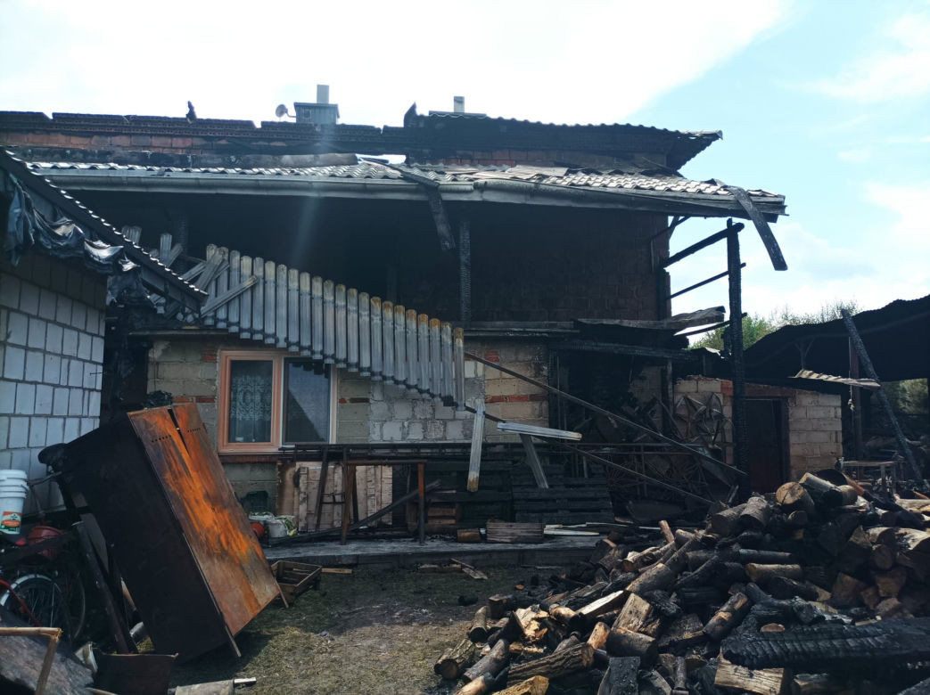  Pożar w Tajęcinie [GALERIA]
