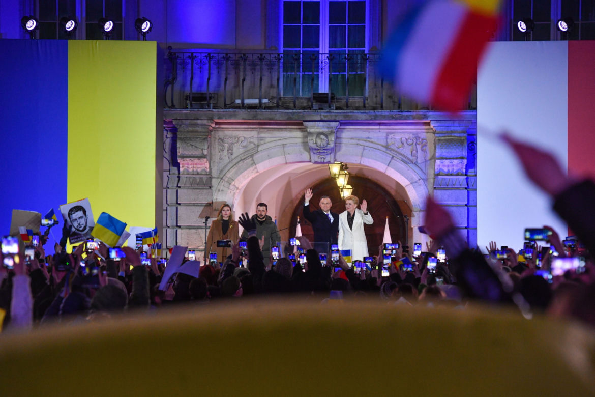 Wystąpienie Wołodymyra Zełenskiego na Zamku Królewskim w Warszawie