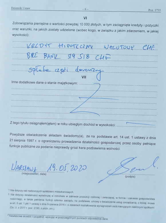 Łukasz Szumowski ujawnia majątek