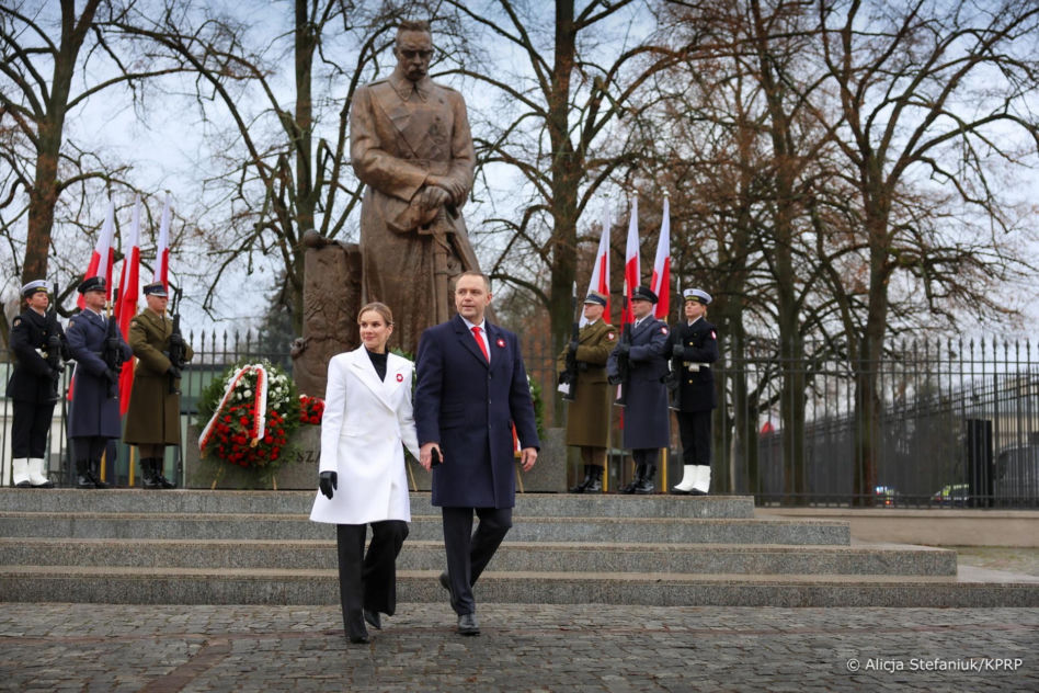 Marta Nawrocka w czasie obchodów Narodowego Święta Niepodległości