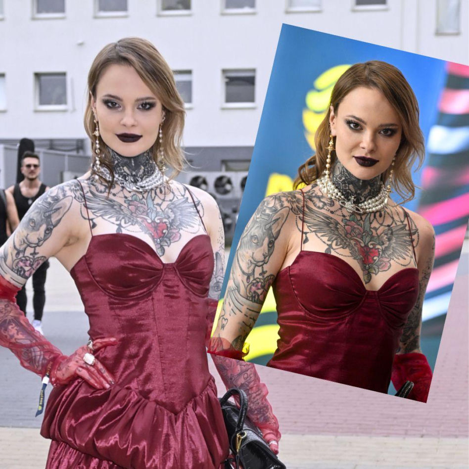 Mocne oko, ciemne usta i odważna sukienka. Monika Miller nie zna granic!