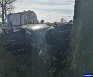 Wypadek na trasie Kraplewo - Lichtajny