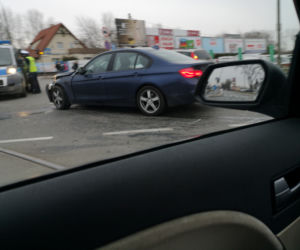 Zderzenie tramwaju i policyjnego bmw na ul. Fordońskiej w Bydgoszczy!