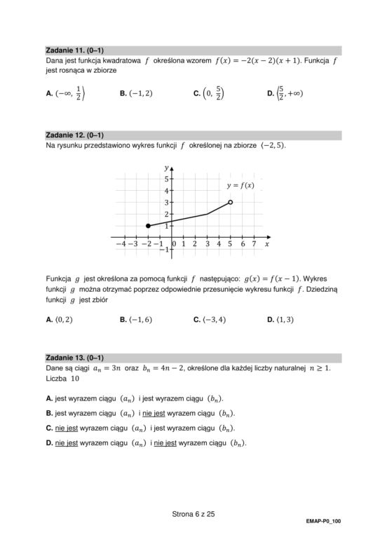 Matura 2022: matematyka, poprawka. Arkusz PDF