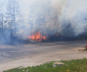 Duży pożar traw na Wzgórzach Krzesławickich