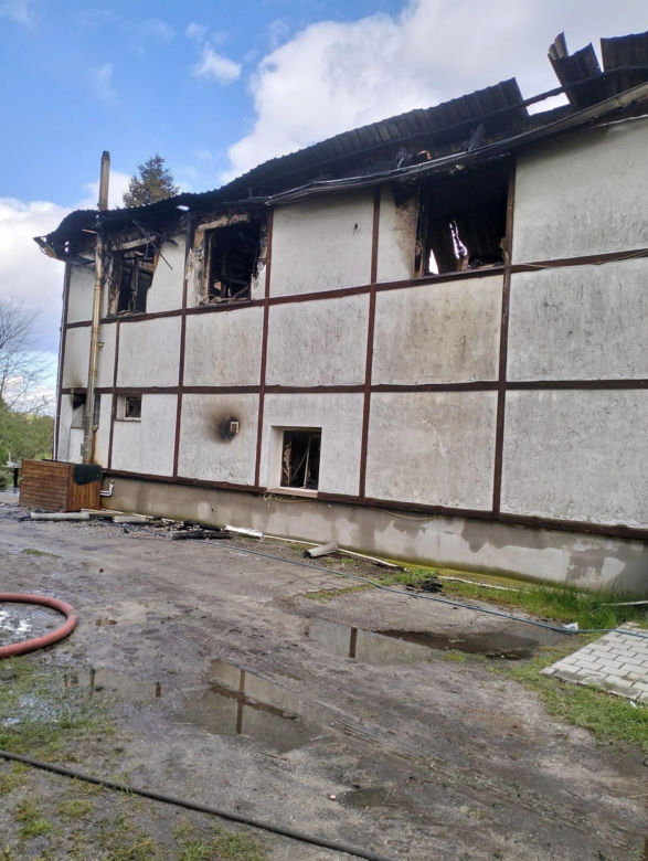 Pożar stadniny koni w Bronkowie pod Krosnem Odrzańskim 