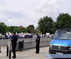 Pracownicy kopalni Turów protestowali we Wrocławiu