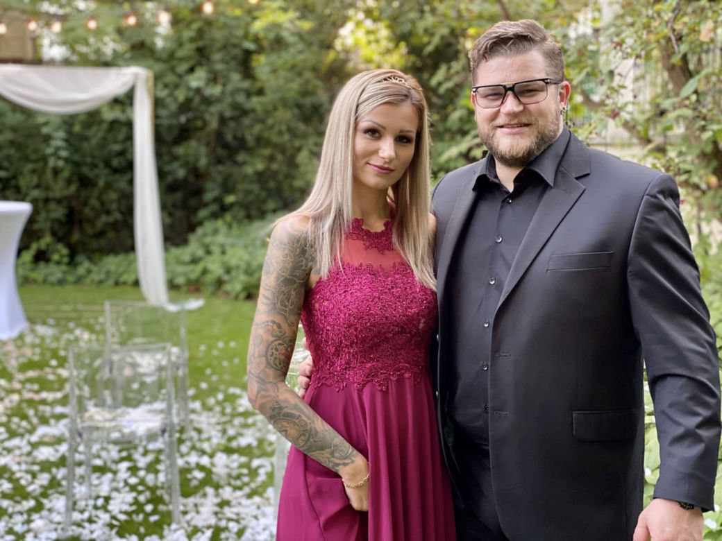Paweł Fajdek z rodziną