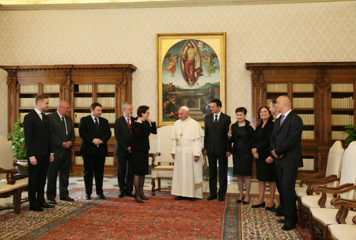 Znani polscy politycy z papieżem Franciszkiem