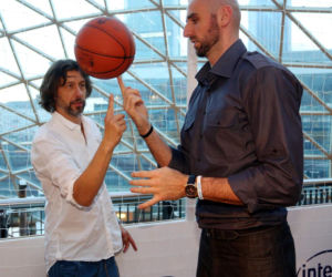 Marcin Gortat i Szymon Majewski