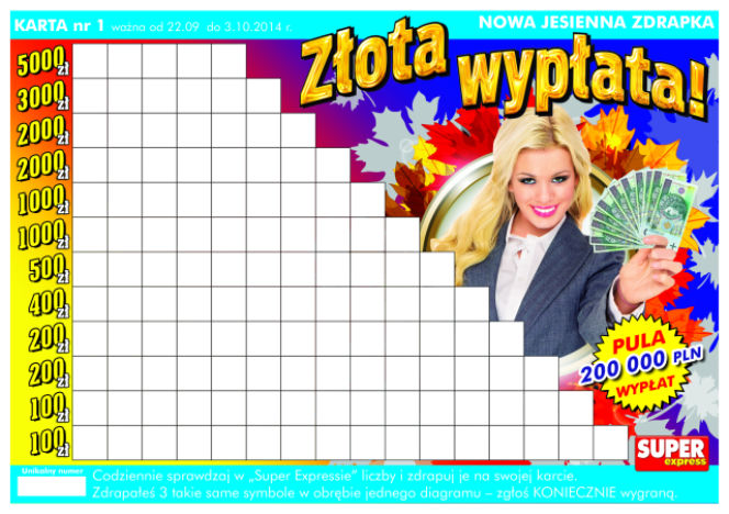 SUPER INFO: Loteria JESIENNA ZDRAPKA