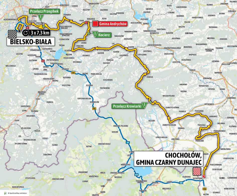 Tour de Pologne 2021: mapa wyścigu, trasa, etapy