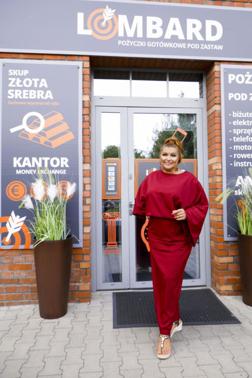 Katarzyna Skrzynecka na planie serialu "Lombard. Życie pod zastaw"