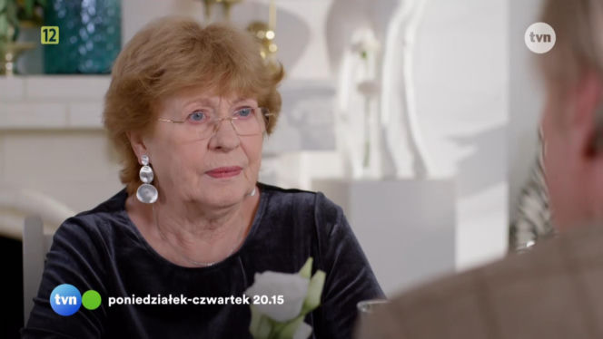 Na Wspólnej odc. 4271. Krystyna Agier (Małgorzata Knothe), Juliusz (Daniel Olbrychski)