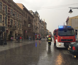 Krajobraz centrum Łodzi po burzy