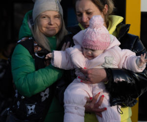 Ukraina. Pociąg z Lwowa z ukraińskimi uchodźcami