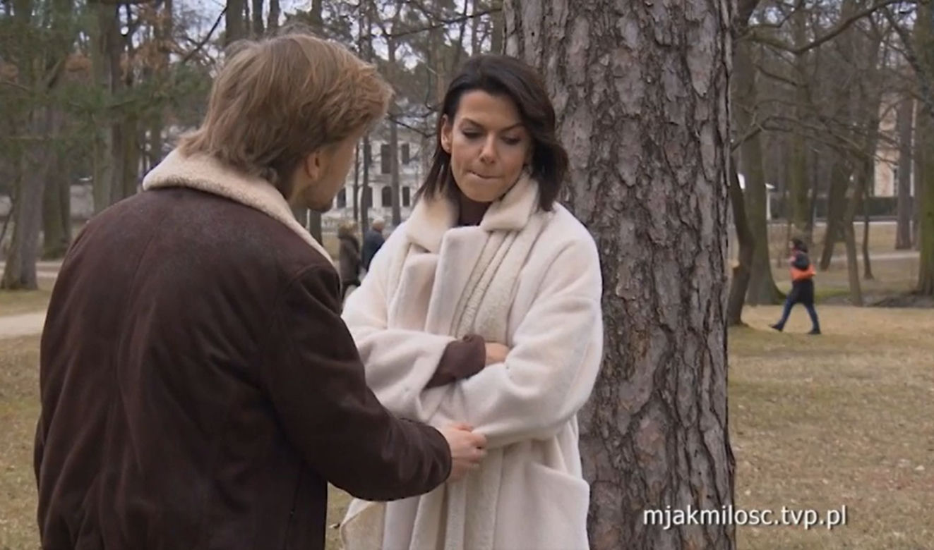 M jak miłość odc. 1593. Łukasz (Jakub Józefowicz), Patrycja (Alżbeta Lenska)