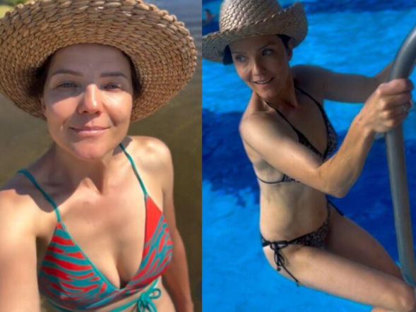 Tak Joanna Jabłczyńska odpoczywa na wakacjach. Bikini, kapelusz i zero makijażu