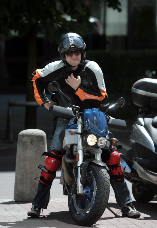 Hubert Urbański na motorze