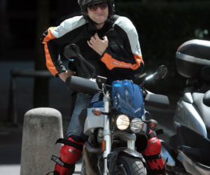 Hubert Urbański na motorze