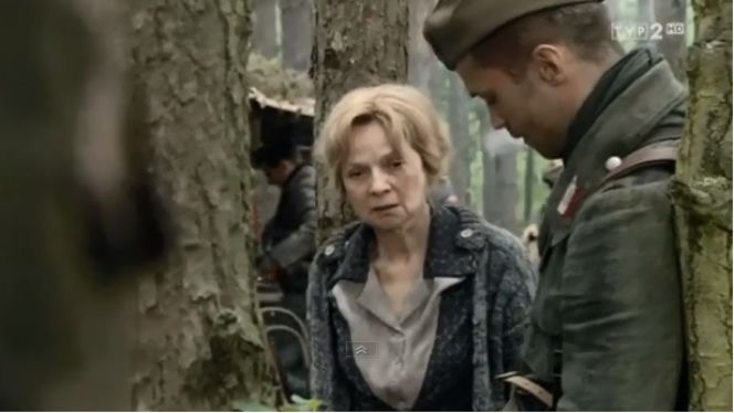 Czas honoru Powstanie odc. 8. Helena (Ewa Wencel), Bronek (Maciej Zakościelny)