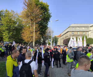 Górnicy protestują przeciw zwolnieniom