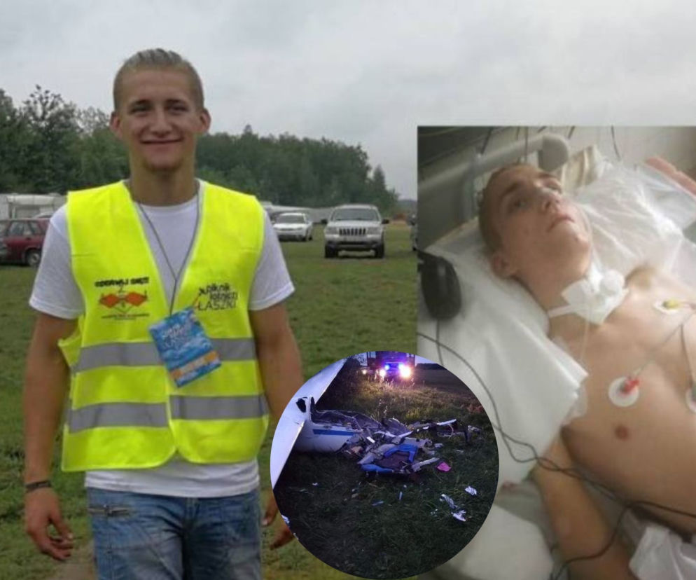 18-letni Kuba z Rzeszowa ROZTRZASKAŁ SIĘ szybowcem. Rehabilitacja kosztuje KROCIE. Dramat 