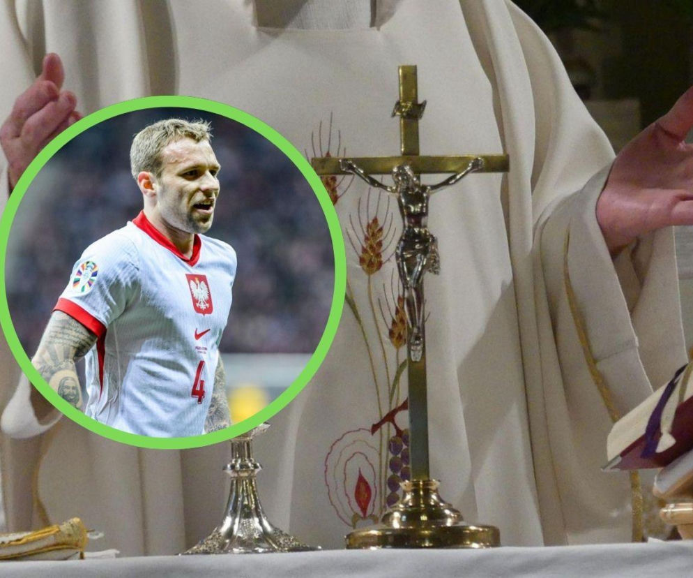 Ołtarz z krzyżem, a obok miniatura z Tymoteuszem Puchaczem. O wierze piłkarza przeczytasz na SE.