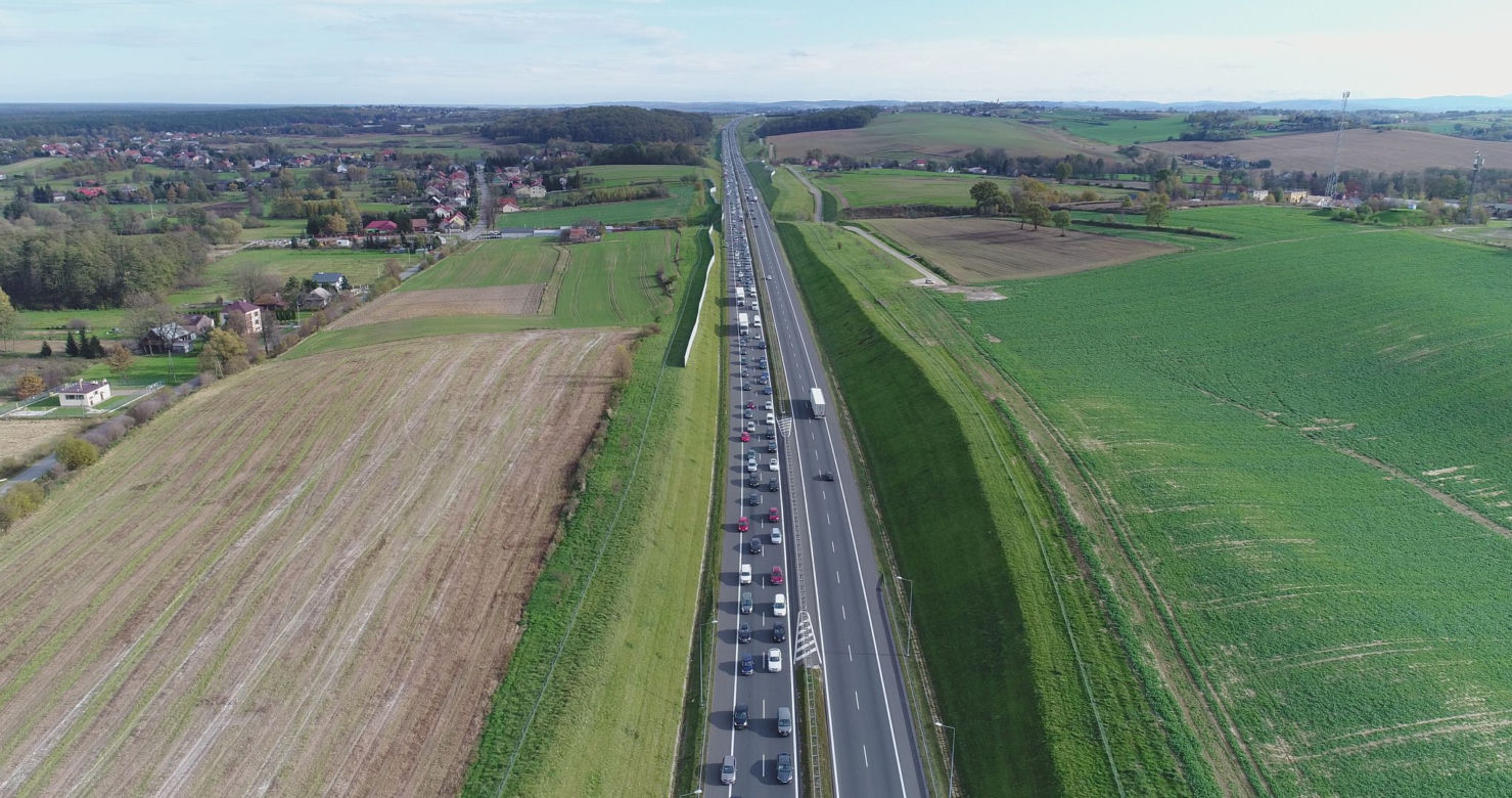 Korek-gigant na autostradzie A4 w Małopolsce