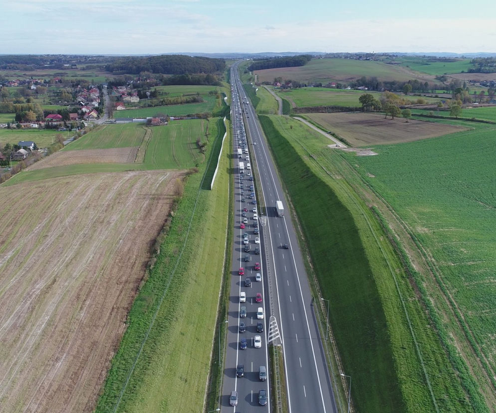 Korek-gigant na autostradzie A4 w Małopolsce