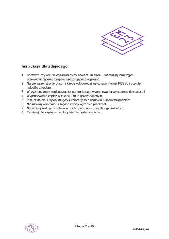 Matura próbna 2025: polski. Arkusze CKE i odpowiedzi. Poziom rozszerzony [Formuła 2023]