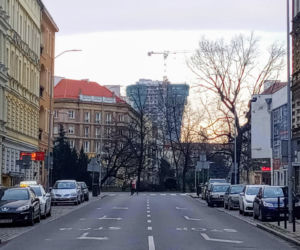 Puste ulice w Szczecinie