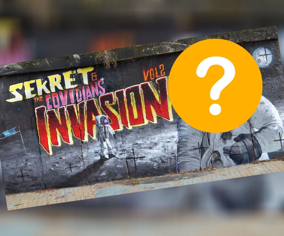 Nowe pandemiczne graffiti w Olsztynie: Sekret & The Covidians Invasion [FOTO]