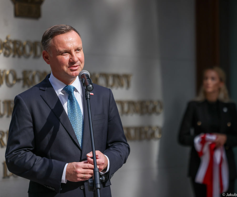 Lucień. Andrzej Duda z małżonką pod Gostyninem. Ważna uroczystość CBA [WIDEO, ZDJĘCIA]