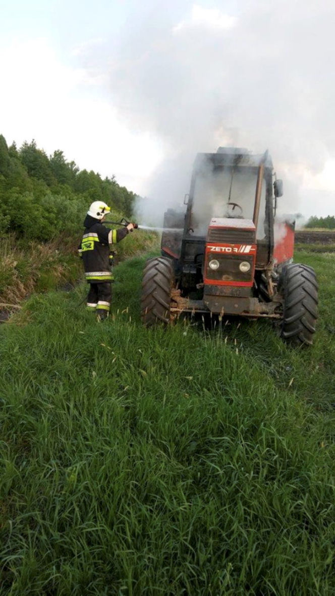 Ciągnik w ogniu