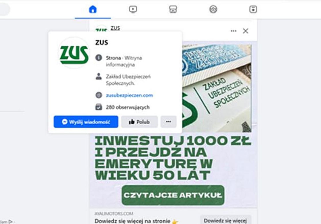 Oszuści podszywają się pod ZUS