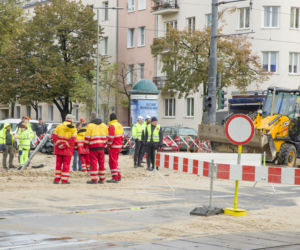 Awaria wodociągów w alei Waszyngtona