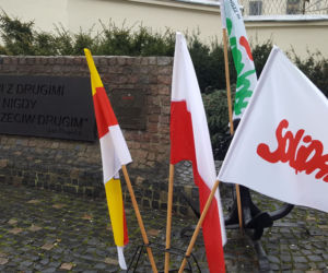 Odsłonięcie w Grudziądzu tablicy upamiętniającej działaczy rolniczej Solidarności
