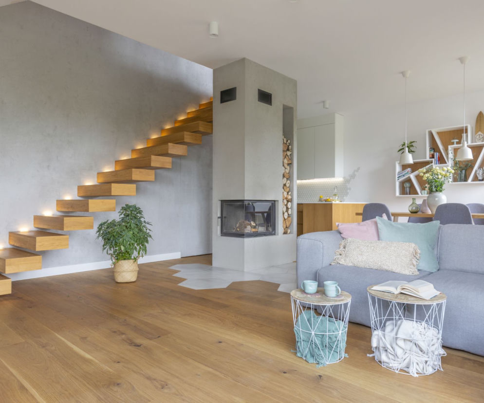 Nowoczesny salon - jasne, przestronne wnętrze