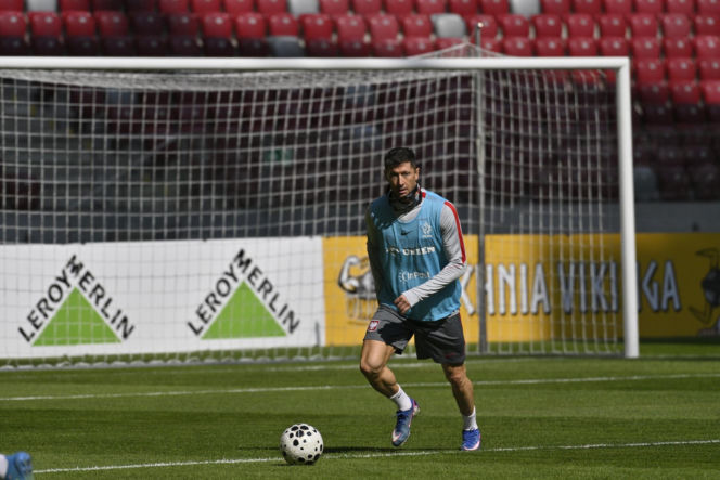 Trening reprezentacji Polski przed meczem ze Szwecją