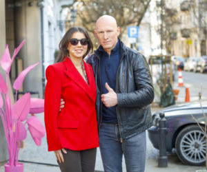 Krzyszof Diablo Włodarczyk z żoną