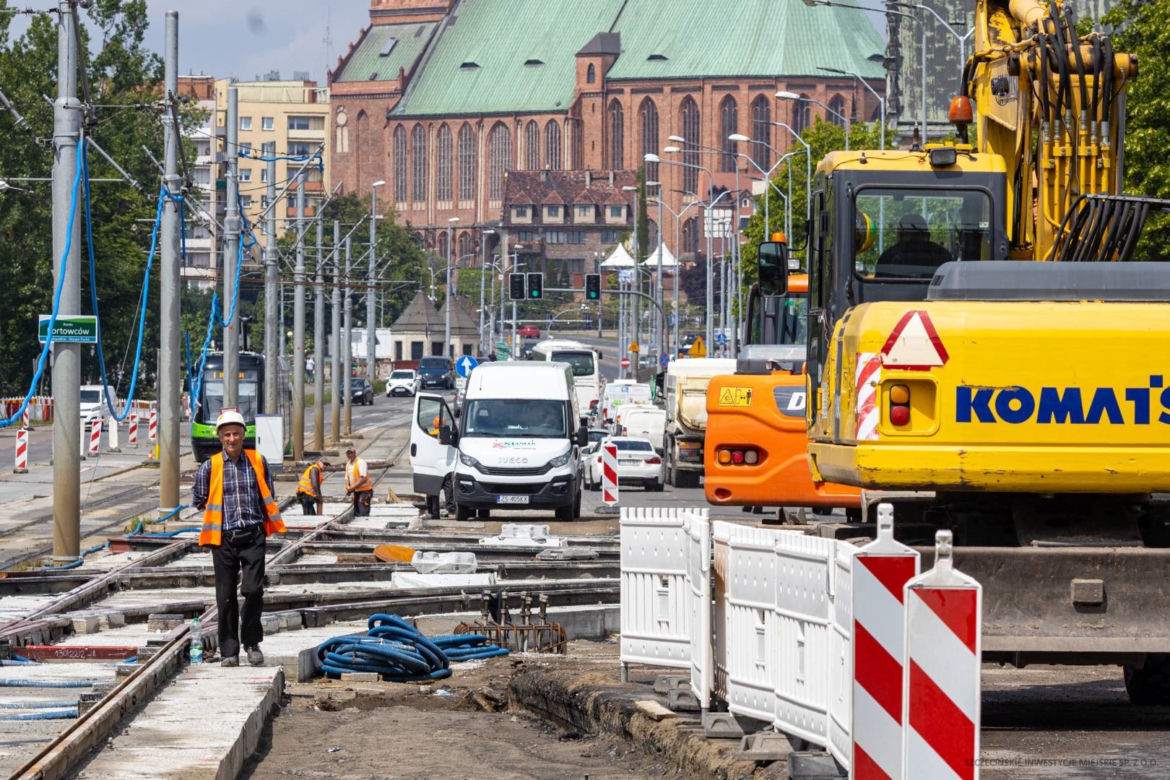 Przebudowa układu drogowego na Międzyodrzu - czerwiec 2022